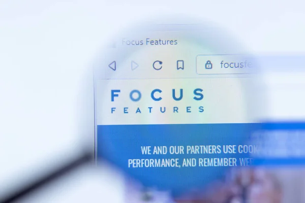 Moskva Ryssland Juni 2020 Focus Features Webbplats Med Logotyp Illustrativ — Stockfoto