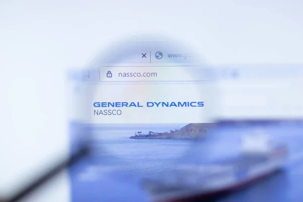 Москва Россия Июня 2020 Года Сайт General Dynamics Nassco Логотипом — стоковое фото