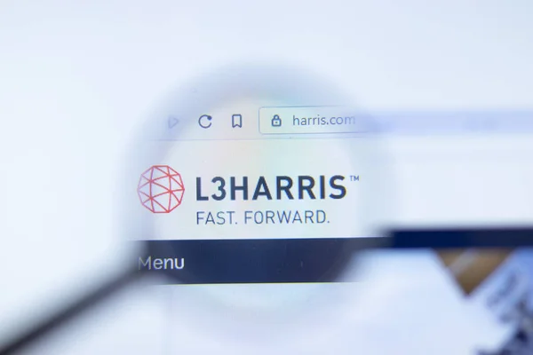 Москва Россия Июня 2020 Года Сайт Harris Corporation L3Harris Логотипом — стоковое фото