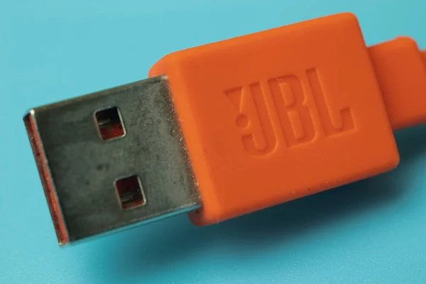 Москва Россия Июня 2020 Логотип Jbl Usb Accessory Illustrative Editorial — стоковое фото