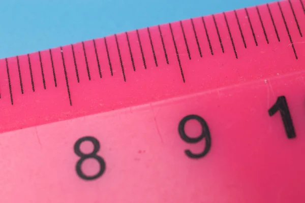 Ruler Measurement Close Photo Macro — Stock Photo, Image