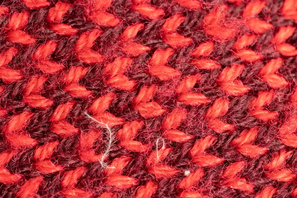 Red Wool Texture Background Macro — Stock Photo, Image