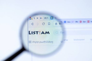 New York, ABD - 29 Eylül 2020: list.am List şirket web sitesi logosu, Illustrative Editorial.