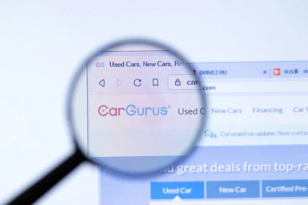 New York Usa Settembre 2020 Cargurus Cargurus Com Company Website — Foto Stock