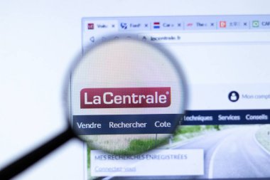 New York, ABD - 29 Eylül 2020: La Centrale lacentrale.fr şirket web sitesi logosu, Illustrative Editorial.