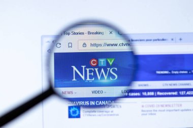 New York, ABD - 29 Eylül 2020: CTV News ctvnews.ca şirket web sitesi logosu, Illustrative Editorial.