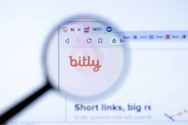 New York, ABD - 29 Eylül 2020: Bitly bit.ly company website with logo close, Illustrative Editorial.