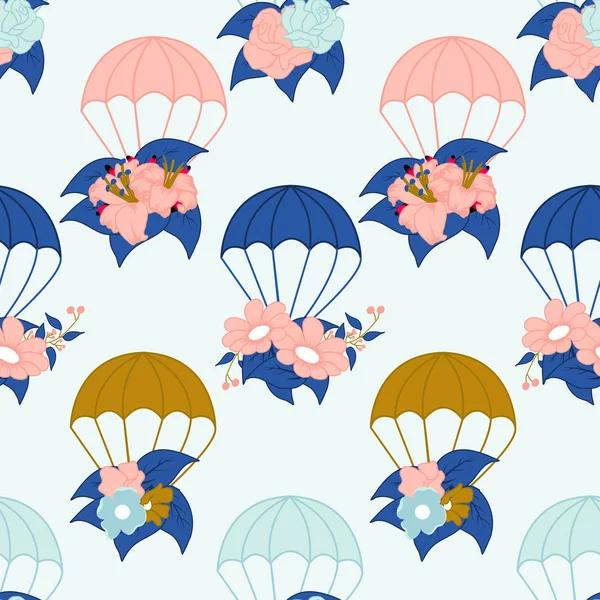 无缝图案设计的气球花 — 图库矢量图片