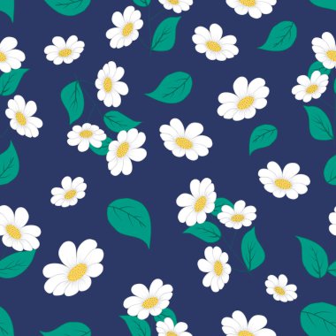  Dikişsiz desen tasarım güzel papatya