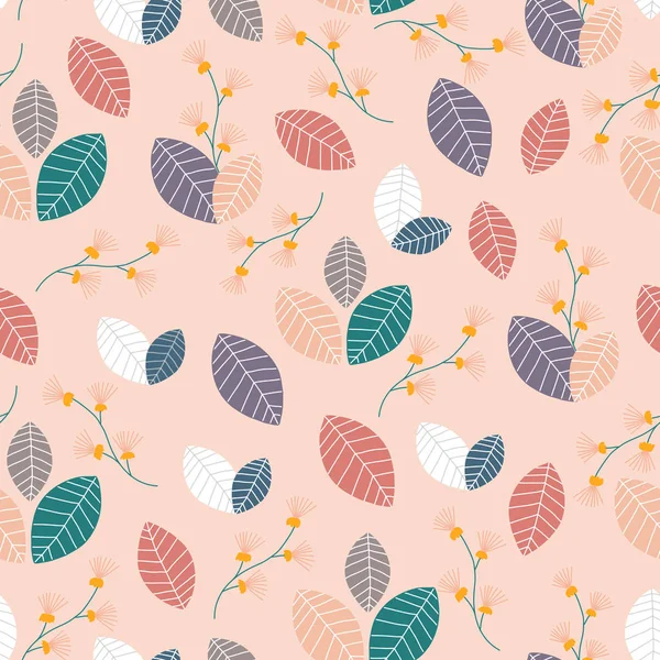 Herbst Bunte Blätter Einem Nahtlosen Muster Design — Stockvektor
