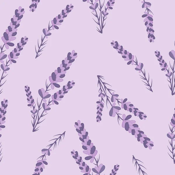 Lavanda Púrpura Diseño Patrón Sin Costuras — Vector de stock