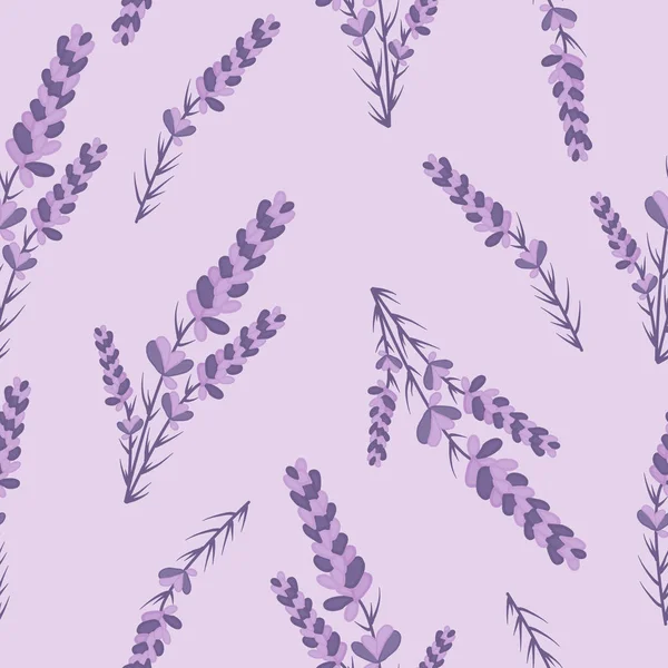 Lavanda Roxa Design Padrão Sem Costura —  Vetores de Stock