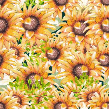 Ayçiçeğiyle kusursuz desen.