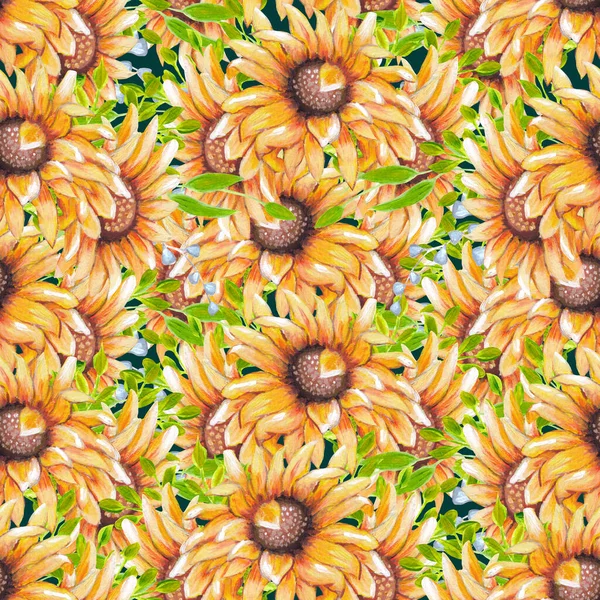 Pattern Design Sunflower — Stock Photo, Image