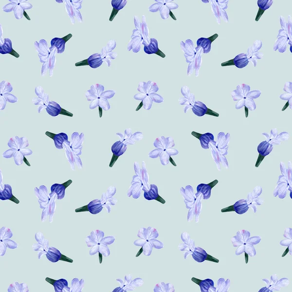 Bezešvé Vzor Design Akvarelem Levandule Květiny — Stock fotografie