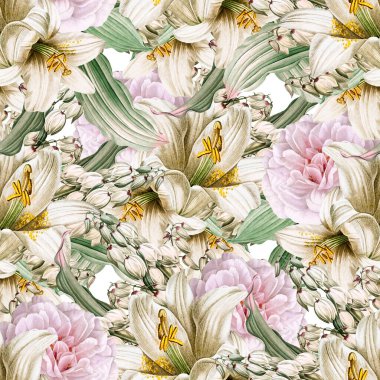 Pembe gülsüz desen.