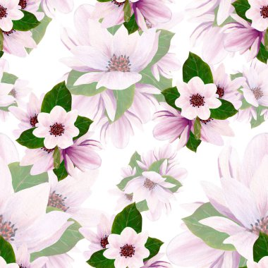 Suluboya manolya ile kusursuz desen