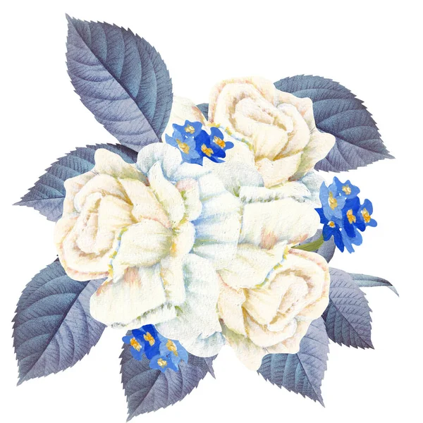ヴィンテージのバラの花束は ウェブ上または印刷で使用するのに最適です — ストック写真