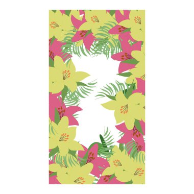 Vektör tropikal renk çiçekleri, internette ya da basılı olarak kullanmak için mükemmel