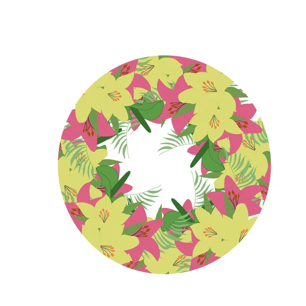 Flores Flores Coloridas Tropicais Vetoriais Perfeitas Para Usar Web Impressão —  Vetores de Stock