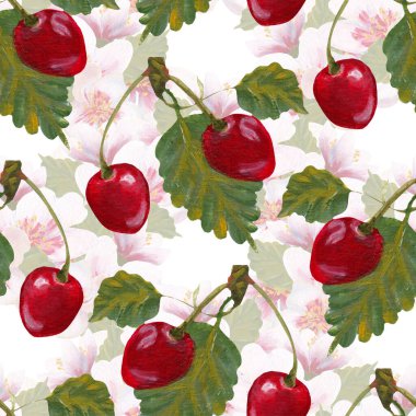 El boyası suluboya kiraz çiçeği pürüzsüz desen, internette ya da basılı olarak kullanmak için mükemmel.
