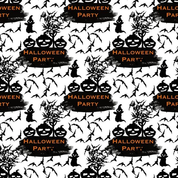 Seamless Pattern Design Fall Halloween Design Perfect Use Web Print — Stock Photo, Image
