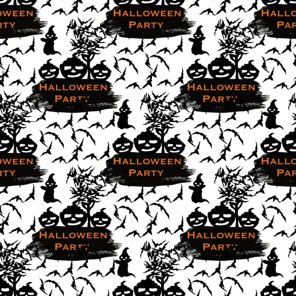 Zökkenőmentes Minta Design Őszi Halloween Design Tökéletes Használni Interneten Vagy — Stock Fotó