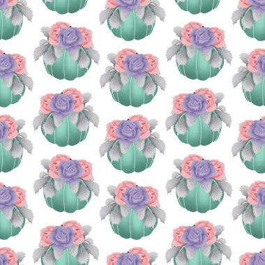 Çiçekler ve balkabakları kusursuz desenli dizayn, internette ya da basılı olarak kullanmak için mükemmel.