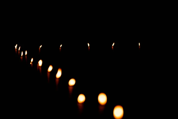 Burning Candles In A Row — Stock Photo, Image