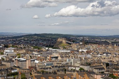 Holyrood park Edinburgh cityscape görünümü - Edinburgh, İskoçya, İngiltere