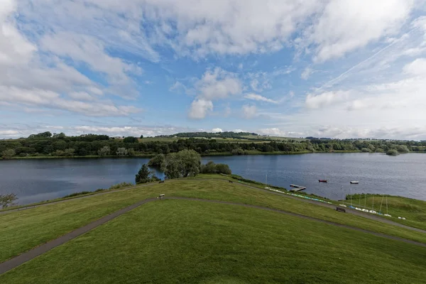 Pohled Loch Linlithgow Palace Edinburgh Skotsko Spojené Království — Stock fotografie