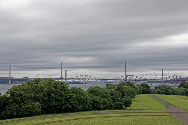 Vue Sur Les Ponts Queensferry Depuis Hopetoun House Édimbourg Écosse — Photo