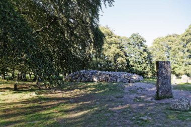 Culloden savaş yakınındaki Clava Cairns - Inverness, İskoçya, İngiltere