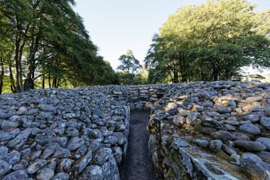 Culloden savaş yakınındaki Clava Cairns - Inverness, İskoçya, İngiltere