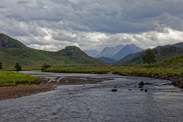 Rio Wester Ross Highlands Escócia Reino Unido — Fotografia de Stock