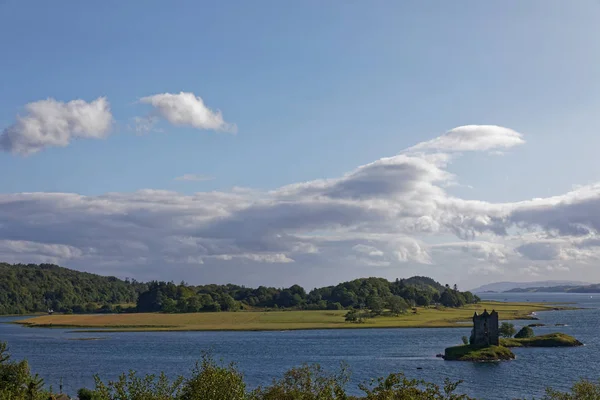 Castle Stalker Loch Linnhe Appin Scozia Regno Unito — Foto Stock