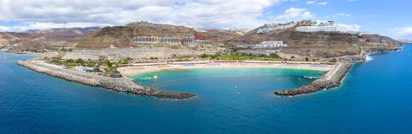 Panorama de l'air de la belle plage d'Amadores à Gran Canaria — Photo