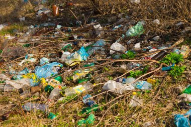 Çöp, atık, plastik atık, atık plastik şişe arka plan dokusu, çöp atık plastik kirliliği