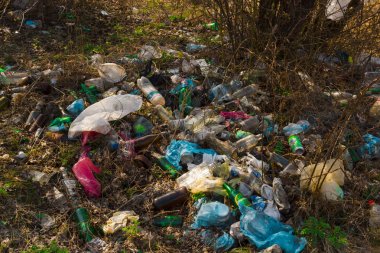 Çöp, atık, plastik atık, atık plastik şişe arka plan dokusu, çöp atık plastik kirliliği