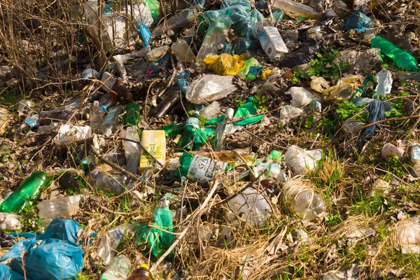 Çöp, atık, plastik atık, atık plastik şişe arka plan dokusu, çöp atık plastik kirliliği