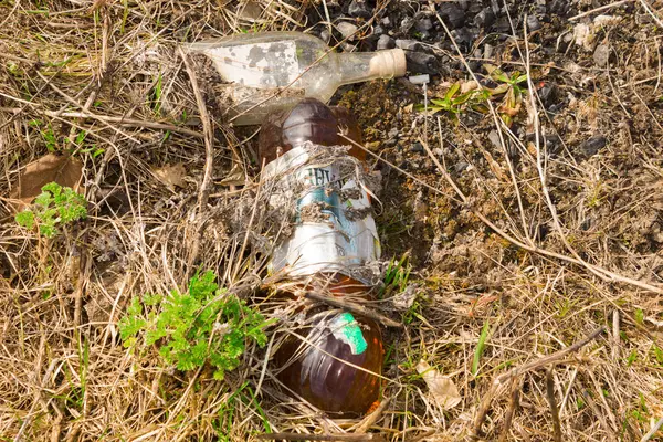 Çöp, atık, plastik atık, atık plastik şişe arka plan dokusu, çöp atık plastik kirliliği