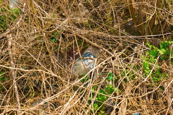Çöp, atık, plastik atık, atık plastik şişe arka plan dokusu, çöp atık plastik kirliliği