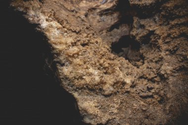 Mağara sarkıtlarının makro görünümü arka plan