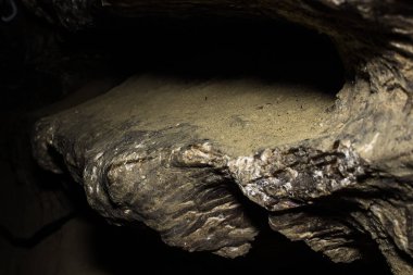 Mağara sarkıtlarının makro görünümü arka plan