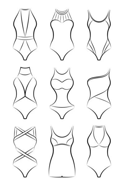 Maillots de bain femme — Image vectorielle