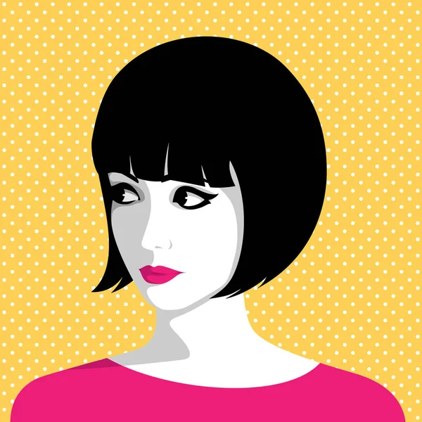 Hermosa joven mujer — Vector de stock