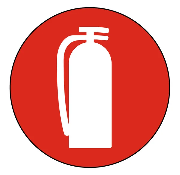 Fire Extinguisher Symbol Floor Sign White Background — Stock Vector
