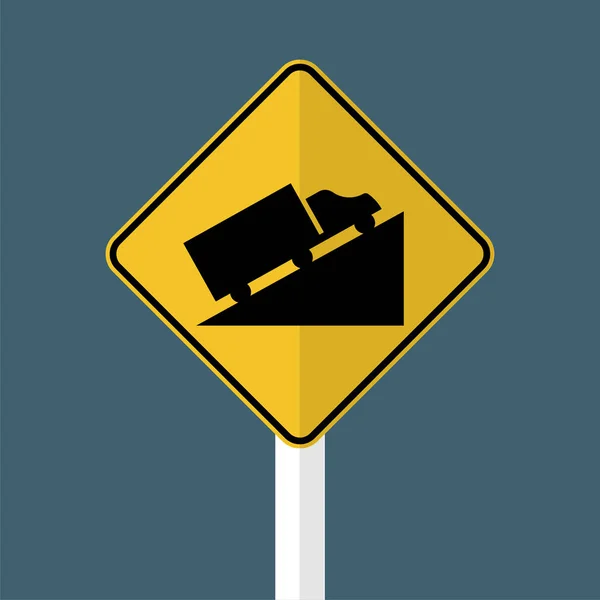 Panneaux d'ascension de Steep Hill, illustration vectorielle — Image vectorielle