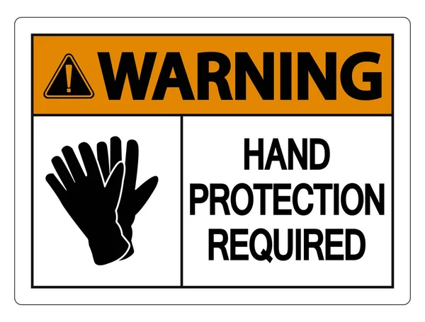Strony ochrony wymagane ścianie znak ostrzegawczy na białym tle, v — Wektor stockowy