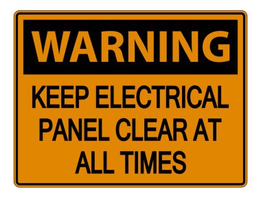 Uyarı tutmak elektrik paneli açık beyaz b tüm kez işareti